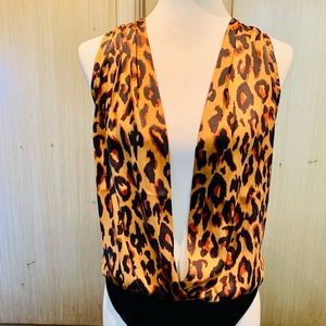 Leopard print tank bodysuit size LV by Sadie & Sage